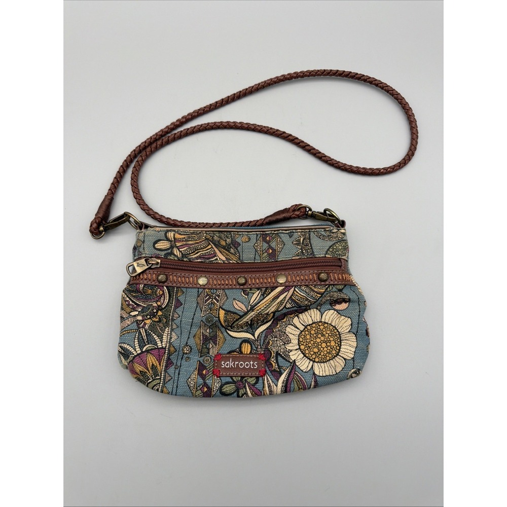 Sakroots Blue Floral Sunflower Purse